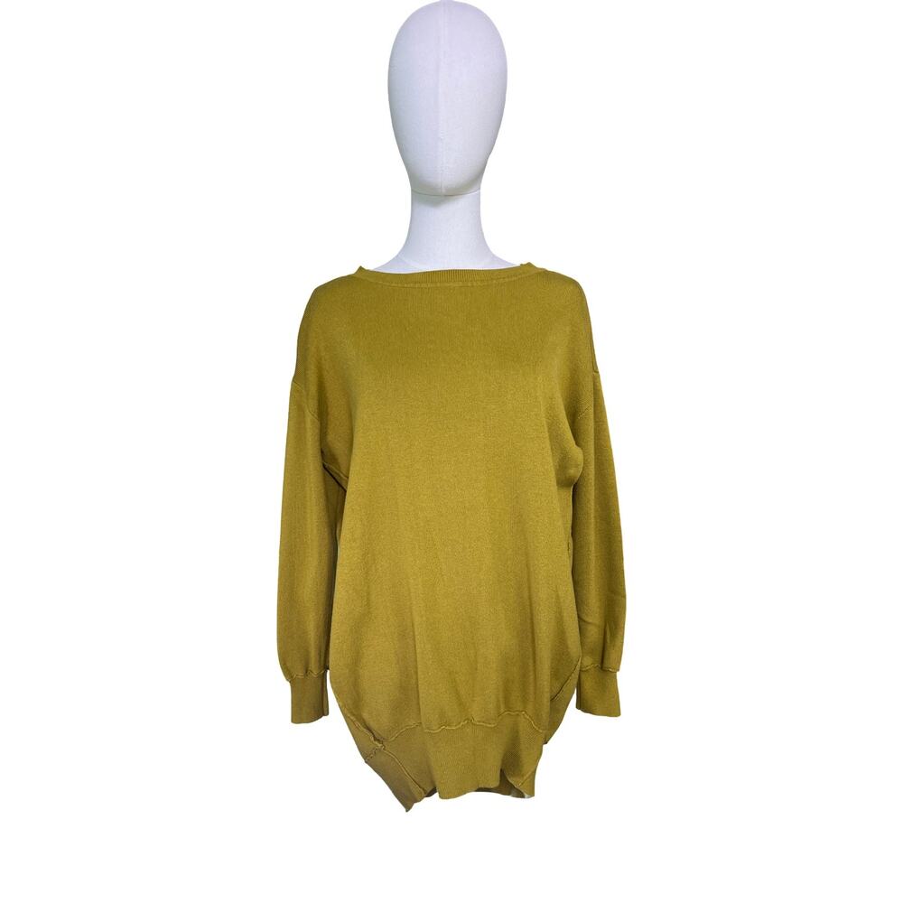 Saturday Sunday by Anthropologie Mustard Tunic Sweater Mini Dress Size Women's S
